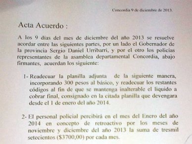 acta acuerdo policia