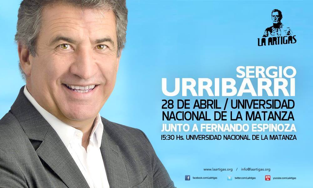 Urribarri en un acto en la Universidad de La&nbsp;Matanza