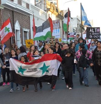 Nutrida marcha en solidaridad con&nbsp;Palestina