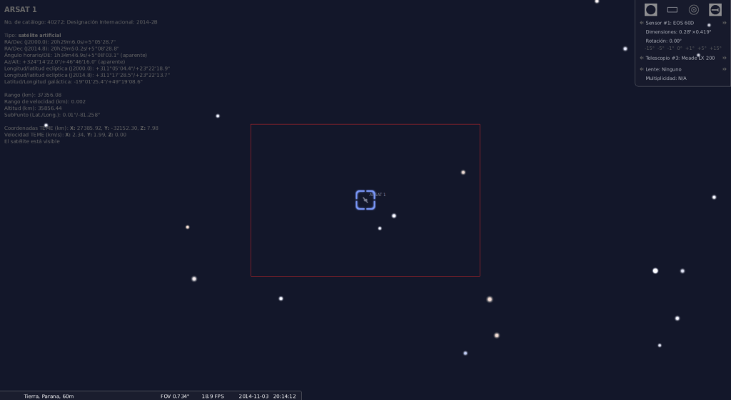 El observatorio de Oro Verde tomó las primeras imágenes del Arsat-1 en el&nbsp;espacio