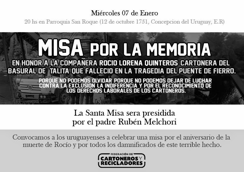 rocio cartonera CTEP misa