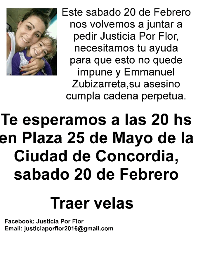 marcha concordia justicia por flor