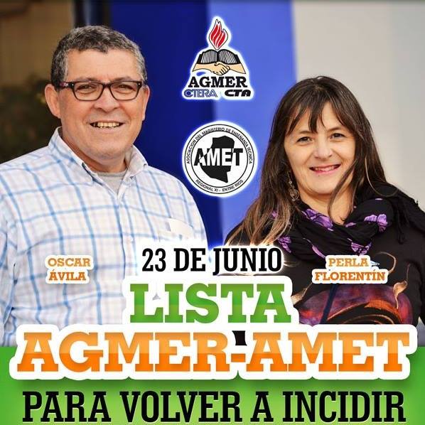 Promocionan la Lista AGMER –&nbsp;AMET