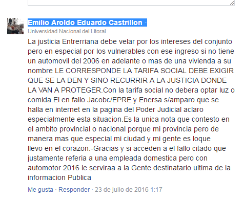 respuesta quete tarifazo