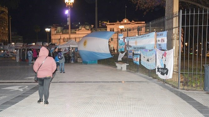 Acampe en Plaza de&nbsp;Mayo
