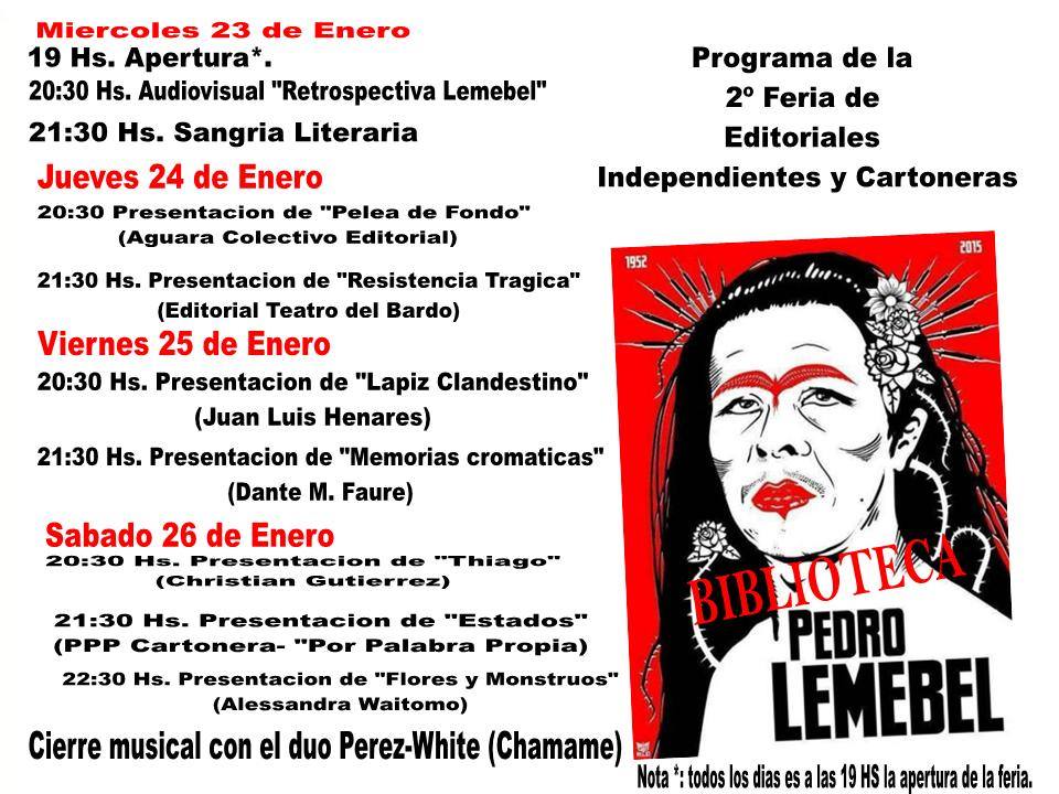 programa segunda feria de editoriales