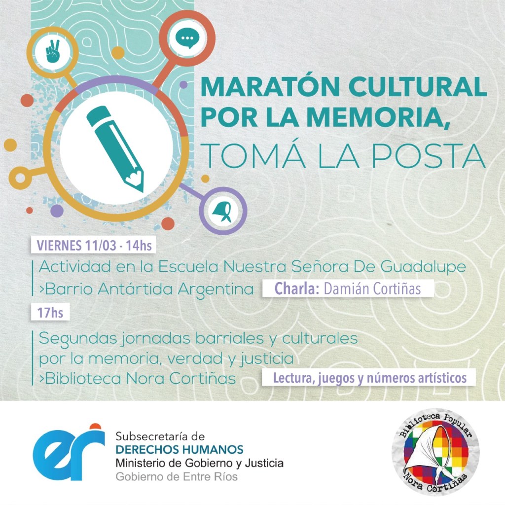 Charla con Damián Cortiñas y evento&nbsp;cultural