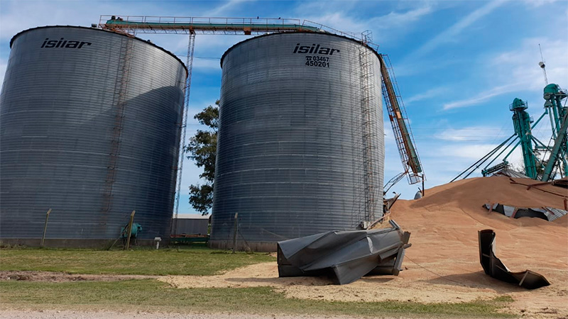 Explotó un silo con 2.500 toneladas de&nbsp;trigo