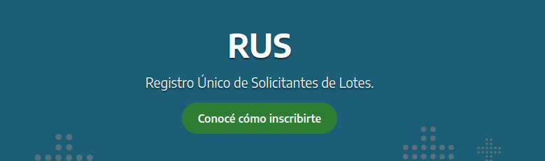 RUS: Registro Nacional para solicitar&nbsp;Lotes