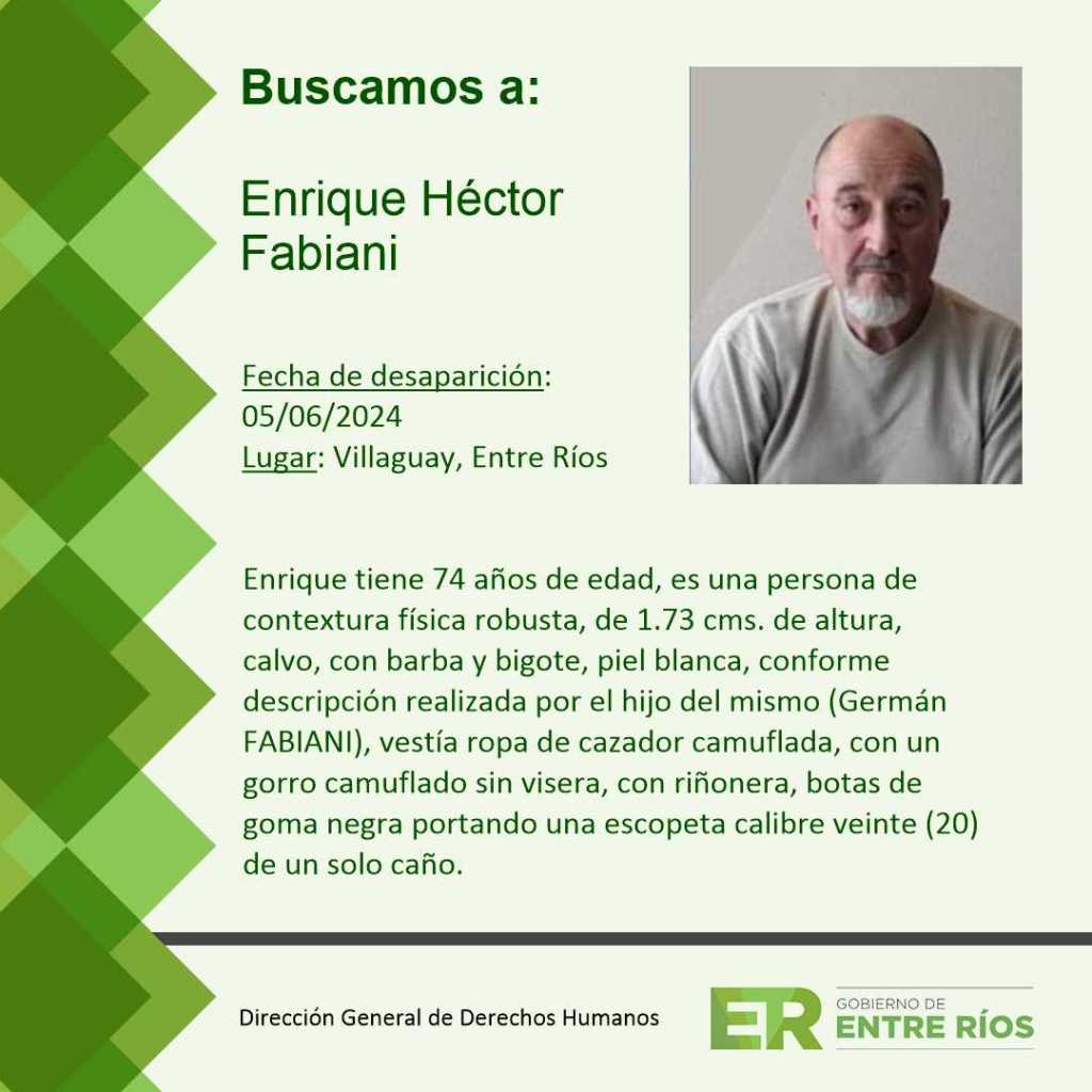 Prosigue Causa «Fabiani», desaparecido en&nbsp;Alcaraz